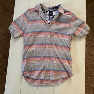 Quicksilver Striped Button-Up Tee